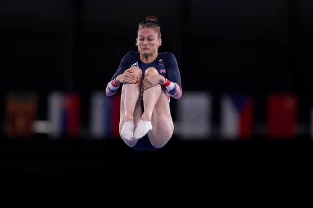 Great Britain's Bryony Page in action during the Women's Trampoline Gymnastics final (Picture: PA)