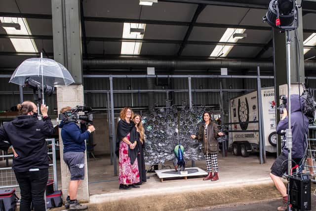 Anita Rani unveiled the sculpture at the Great Yorkshire how. Picture: Ernesto Rogata
