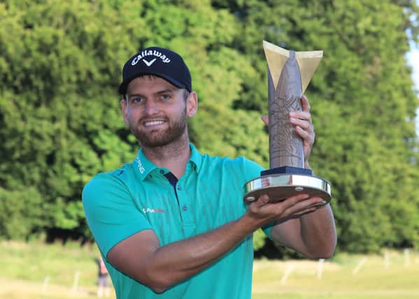 England's Daniel Gavins after winning the ISPS Handa World Invitational. Picture: Peter Morrison/PA Wire.