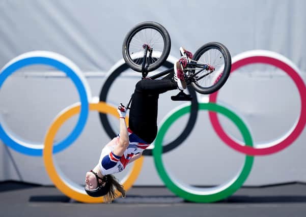 Golden girl: Great Britain's Charlotte Worthington on her way to winning gold. Pictures: Mike Egerton/PA