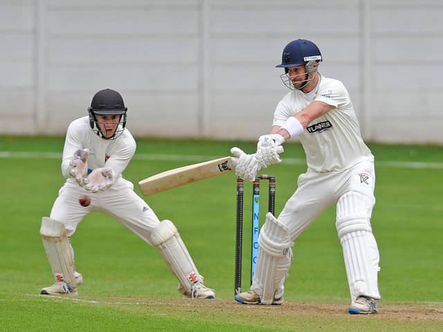 Bradford League Premier Division: 
New Farnley opener captain Lee Goddard, who was the top scorer  in his innings of 65 against Methley. Picture: Steve Riding