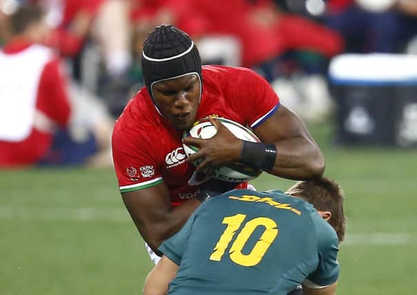 No way: Maro Itoje is tackled by South Africa's Handre Pollard. Pictures: PA