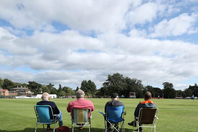 Perfect view: Spectators watch a Kia Super League match between Yorkshire Diamonds and Western Storm at York CC in 2019. Picture by John Clifton/SWpix.com