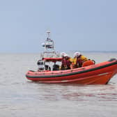 Filey's crew try out the new Atlantic 85 lifeboat. Pic: Phill Andrews