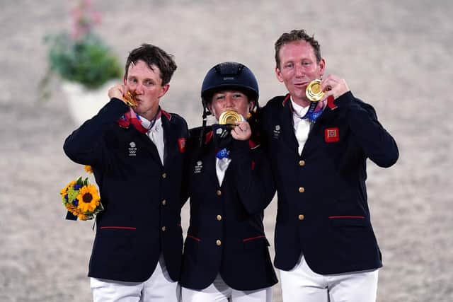Oliver Townend, right, and the GB evening Olympic champions (Picture: PA)
