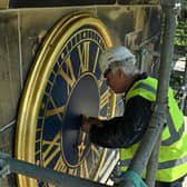 The two-faced clock on the North Quadrant of the house has been repaired free of charge by South Yorkshire based horologist Andrew Bates.