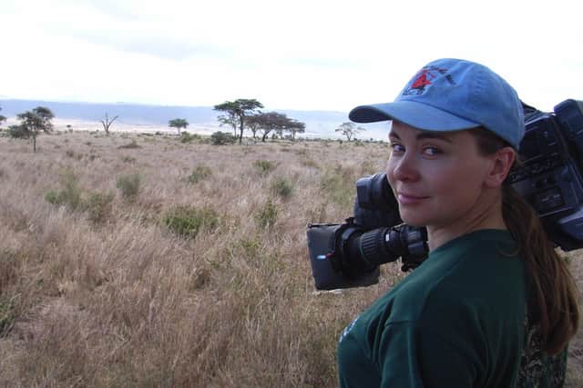Belinda Kirk shooting in Kenya for the BBC.Picture: Handout/PA