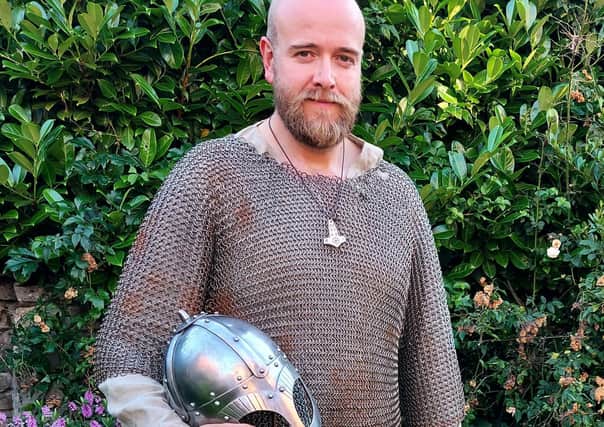 Tom Bell will run in full Viking battle gear