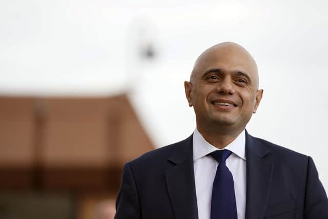 Health Secretary Sajid Javid during a visit to the Bournemouth Vaccination Centre, in Bournemouth, Dorset., this week.