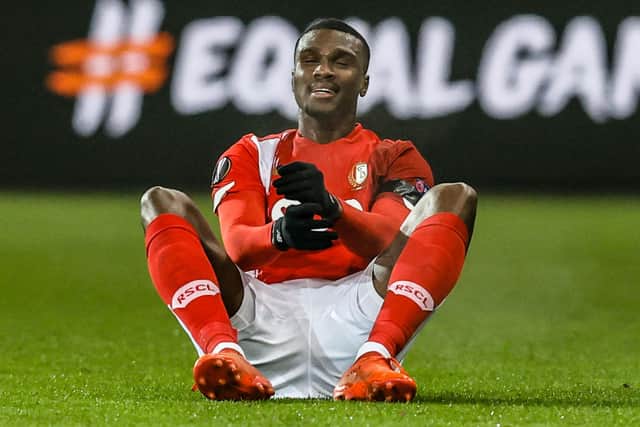 Standard's Obbi Oulare has waited patiently for his move to Barnsley (Picture: Bruno Fahy/AFP via Getty Images)