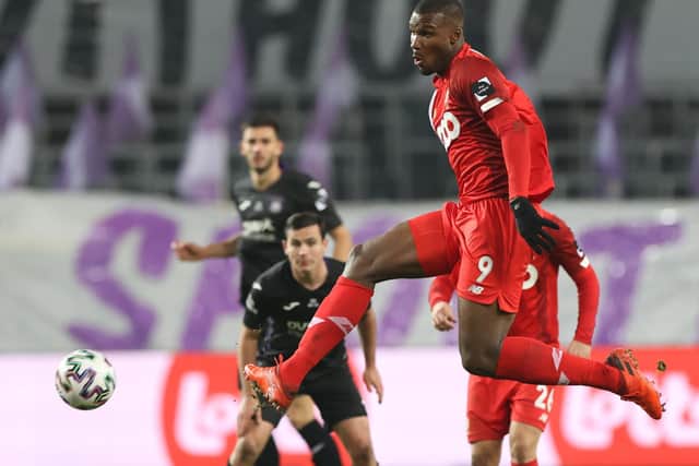 Standard's Obbi Oulare pictured in actionagainst Anderlecht (Picture: VIRGINIE LEFOUR/BELGA MAG/AFP via Getty Images)