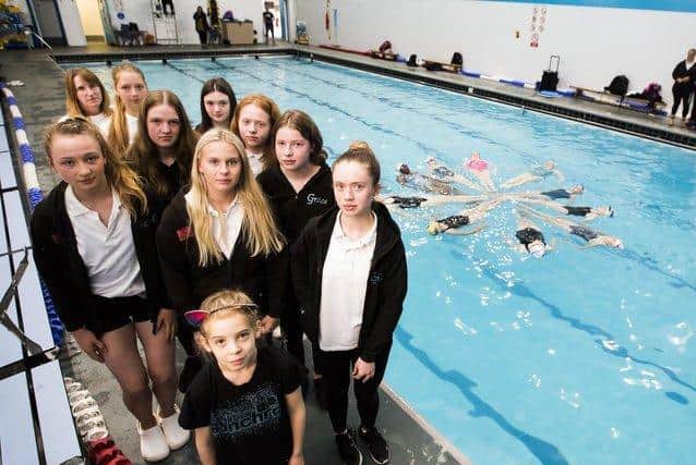 Members of Halifax Synchro Club who say the proposed new Halifax Swimming Pool is too shallow for them to train in.