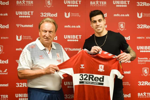 ADDITION: Neil Warnock welcomes Martin Payero to Middlesbrough