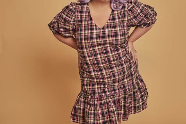 Curvissa Styled For You statement sleeve check dress, £39 from Freemans