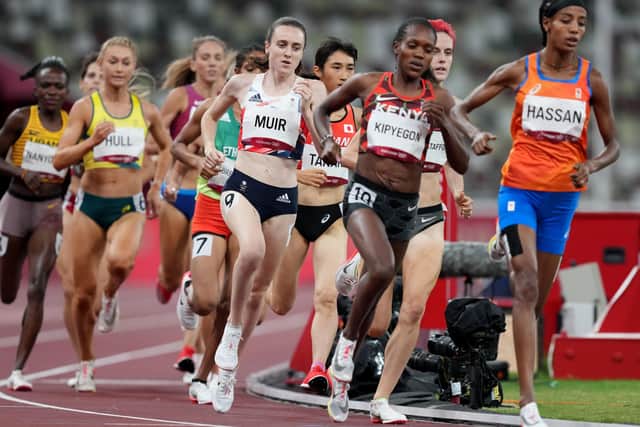 On track: Great Britain's Laura Muir in action during the women's 1500m final at the Olympic Stadium.