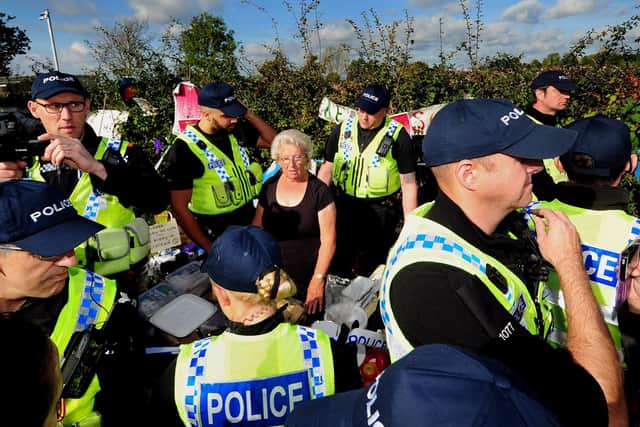 This was one of the many protests at the Kirby Misperton fracking site.
