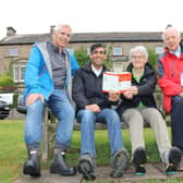 From left: Ian Hewitt of the Burgoyne Hotel, Rishi Sunak MP, Kathryn Beardmore, Director of Park Services at the Yorkshire Dales National Park and Coun Carl Les, leader of North Yorkshire County Council