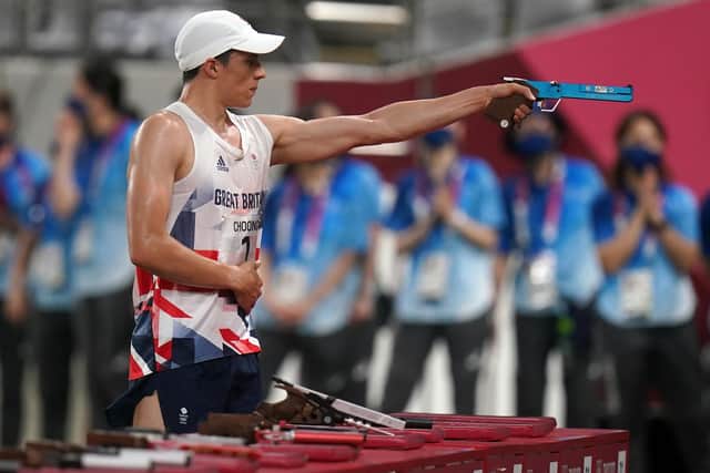 GOLD MEDAL: For Great Britain's Joe Choong. Picture: PA Wire.