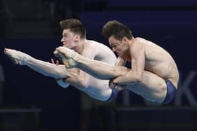 Tom Daley and Leeds's Matty Lee of Team Great Britain won gold in the 10m synchro. (Picture: Jean Catuffe/Getty Images)