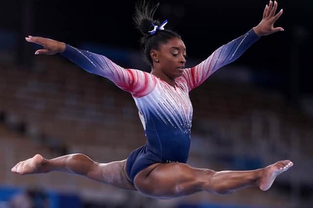 USA's Simone Biles in the Women's Balance Beam Final (Picture: Mike Egerton/PA Wire)