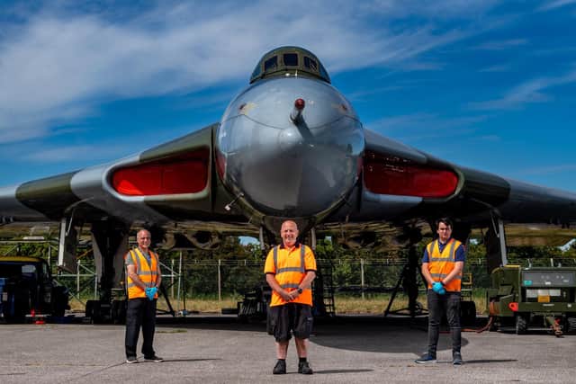 The Vulcan XH558 at Doncaster Sheffield Airport