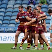 Huddersfield Giants celebrate beating Wakefield. Picture: PA.