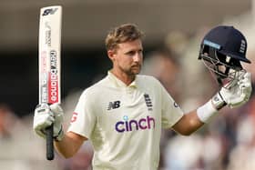 England's Joe Root walks off after getting caught out during day four of Cinch First Test match at Trent Bridge (Picture: PA)
