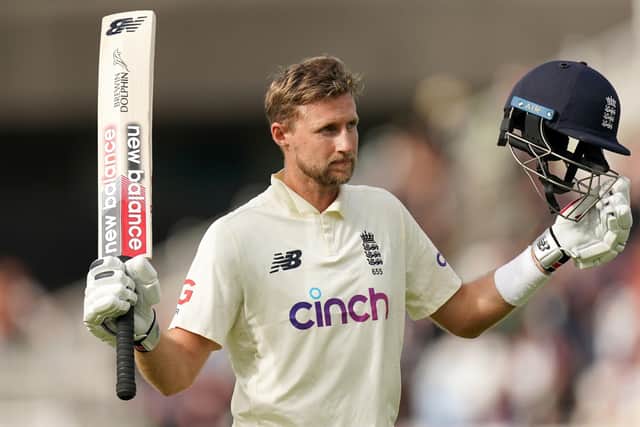 England's Joe Root walks off after getting caught out during day four of Cinch First Test match at Trent Bridge (Picture: PA)