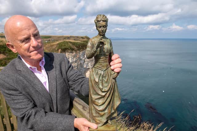 Shortlisted designs for a statue to Victorian bird champion Emily Williamson have been shown to the public at the RSPB Bempton reserve Picture: Bruce Rollinson