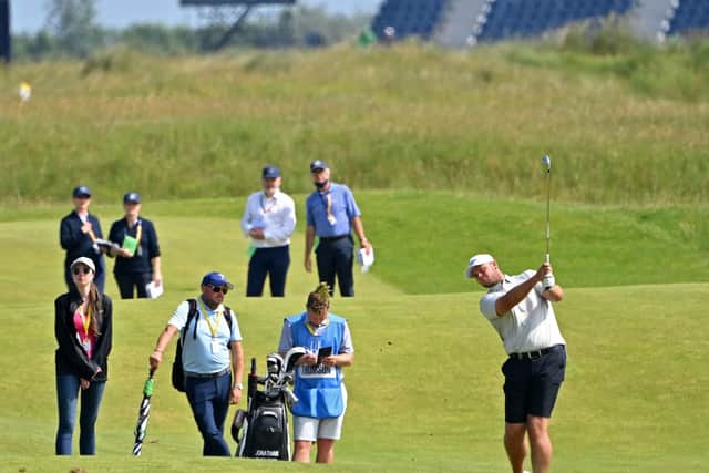OPEN SNAPSHOTS: Thomson playing a shot off the fairway during the 149th Open at Royal St George’s. Picture: Getty Images.