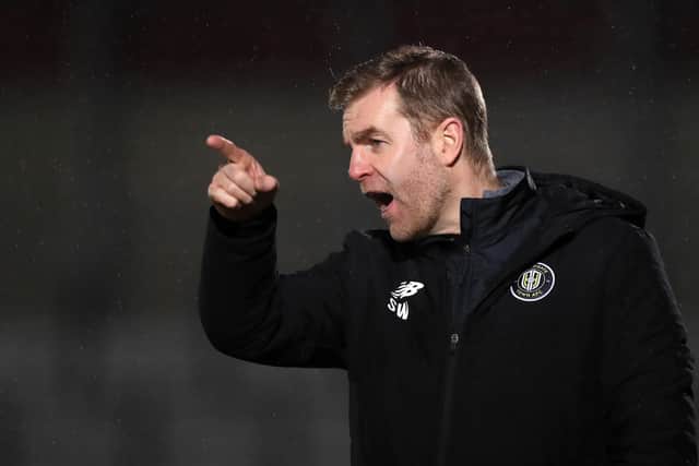 Blow: Harrogate Town manager Simon Weaver has seen his early season plans ruined by a Covid issues. Picture: Mike Egerton/PA Wire.