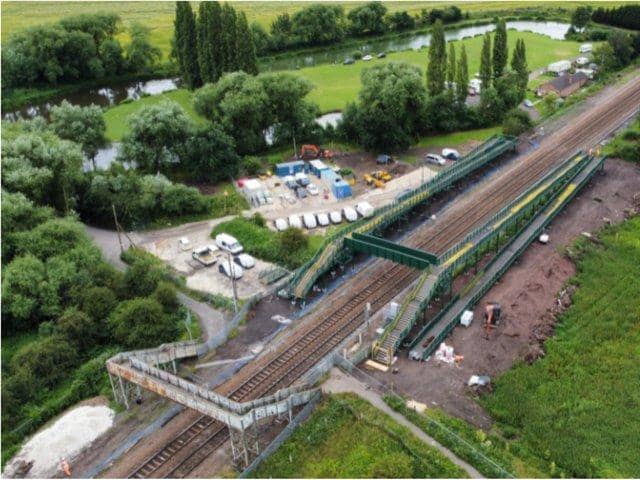 A new bridge has been installed across the railway line at Mexborough.