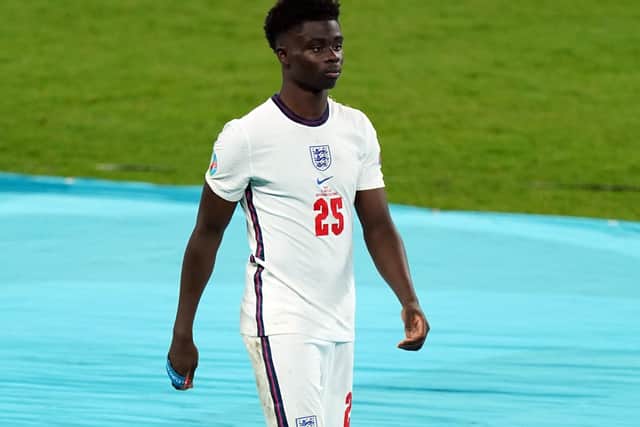 Bukayo Saka was among the footballers to receive a torrent of online hate after the Euro 2020 final ended in penalty heartache for England.