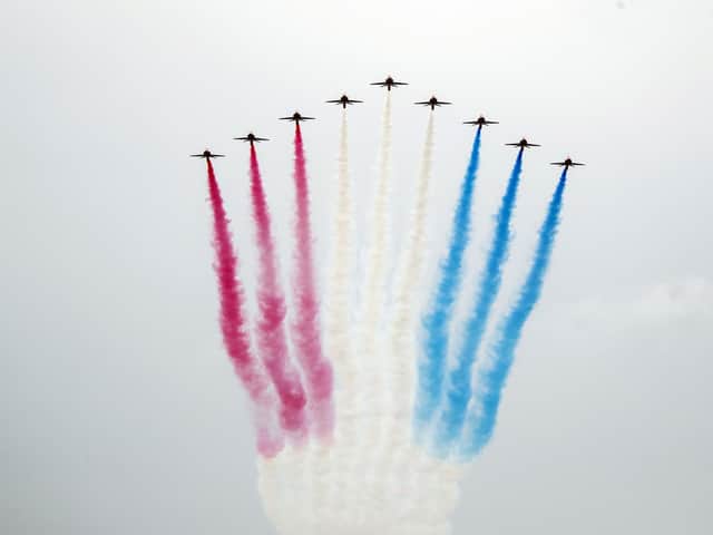 The Red Arrows' smoke trails could go green in an effort to cut their environmental impact