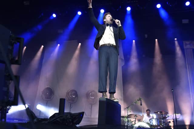Ricky Wilson performing at Elland Road in 2019. Picture: Steve Riding.