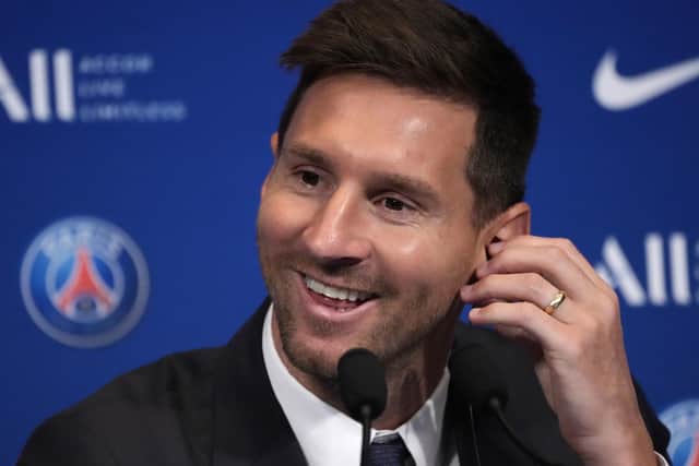 Lionel Messi: At his unveiling at the Parc des Princes stadium, Messi said he's been enjoying his time in Paris "since the first minute" after he signed his Paris Saint-Germain contract.