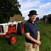 Bob with one of his vintage tractors