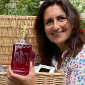 Emma Godivala, one of York Gin’s founding directors, with one of the gin hampers.