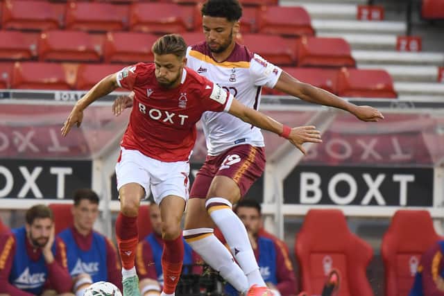 Lee Angol of Bradford City playing against Nottingham Forest in the week. (Picture: Tony Marshall/Getty Images)