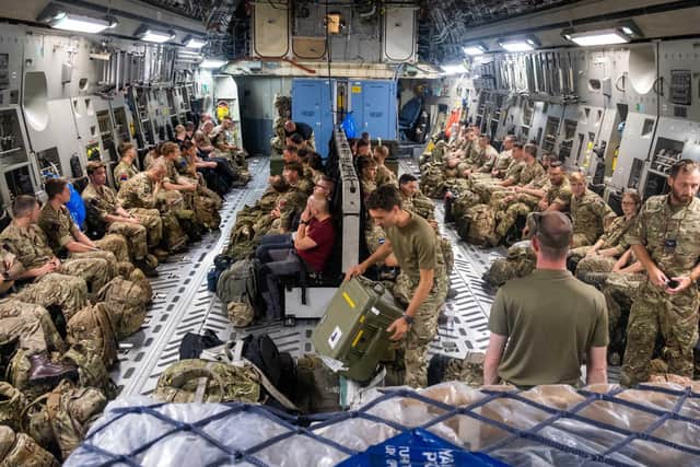 Members of Joint Forces Headquarters (JFHQ) deploying to Afghanistan to assist in the draw down of troops from the area.