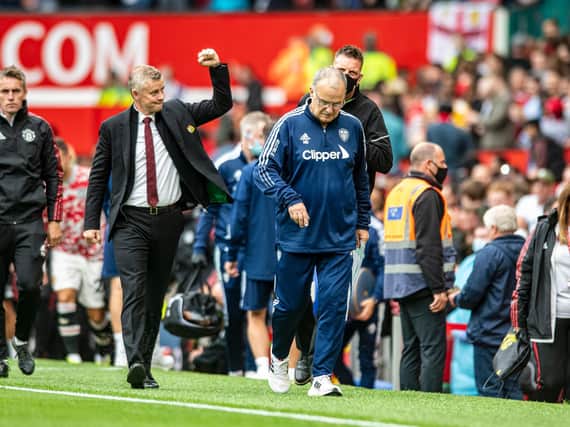 BEATEN: Leeds United coach Marcelo Bielsa trudges back to the dressing room at full-time
