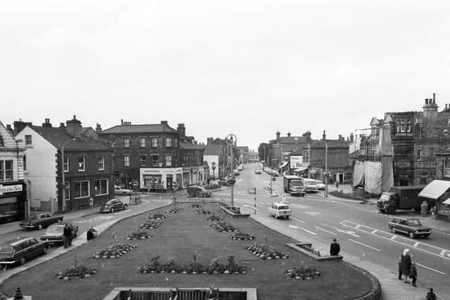 View of Ossett town centre in 1972.