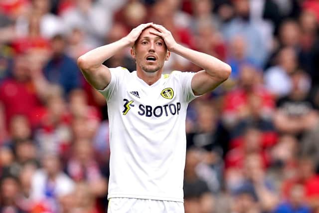 Luke Ayling: Leeds United goalscorer reacts to their heavy defeat at Manchester United. (Picture: PA)