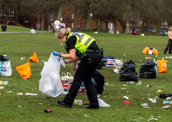 This clean-up operation on Woodhouse Moor, Leeds, earlier this year highlighted the courage of litter in Yorkshire's cities. Photo: James Hardisty.