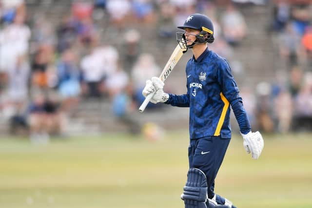 William Luxton impressed for Yorkshire against Northamptonshire at Scarborough (Picture: Will Palmer?SWPix.com)