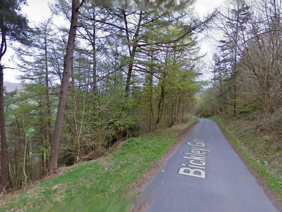 Bickley Gate on the North York Moors, where a crash on Friday resulted in a teenager losing his life