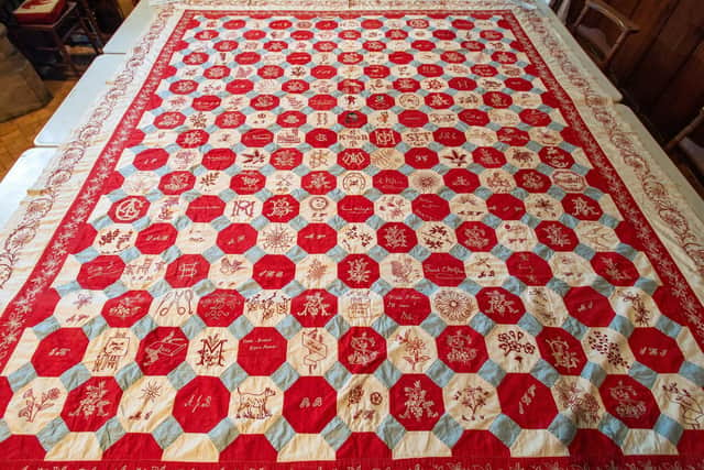 The quilt dates back to 1893.