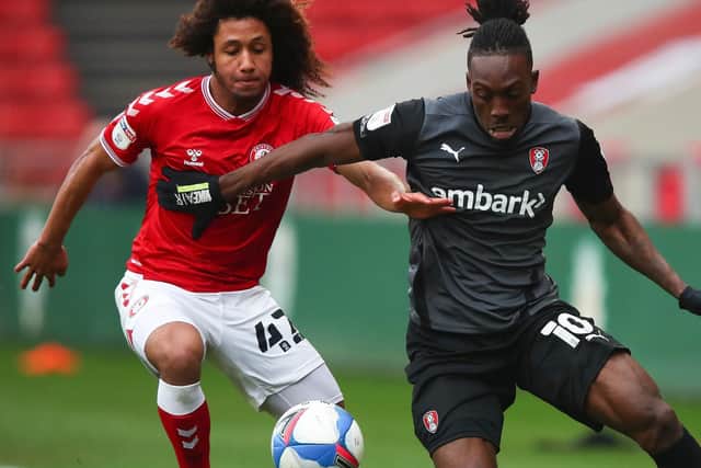 Rotherham United striker Freddie Ladapo, right. Pictures: Getty Images