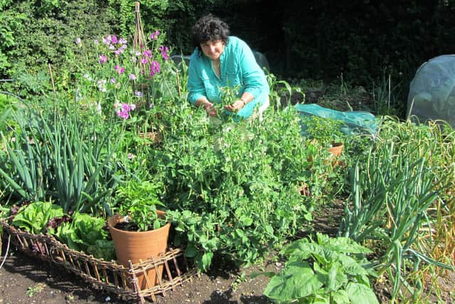 Pippa Greenwood on her vegetable plot. Picture: PA/Pippa Greenwood