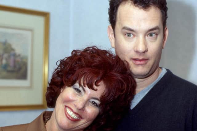 Ruby Wax with Tom Hanks. Picture: PA/BBC